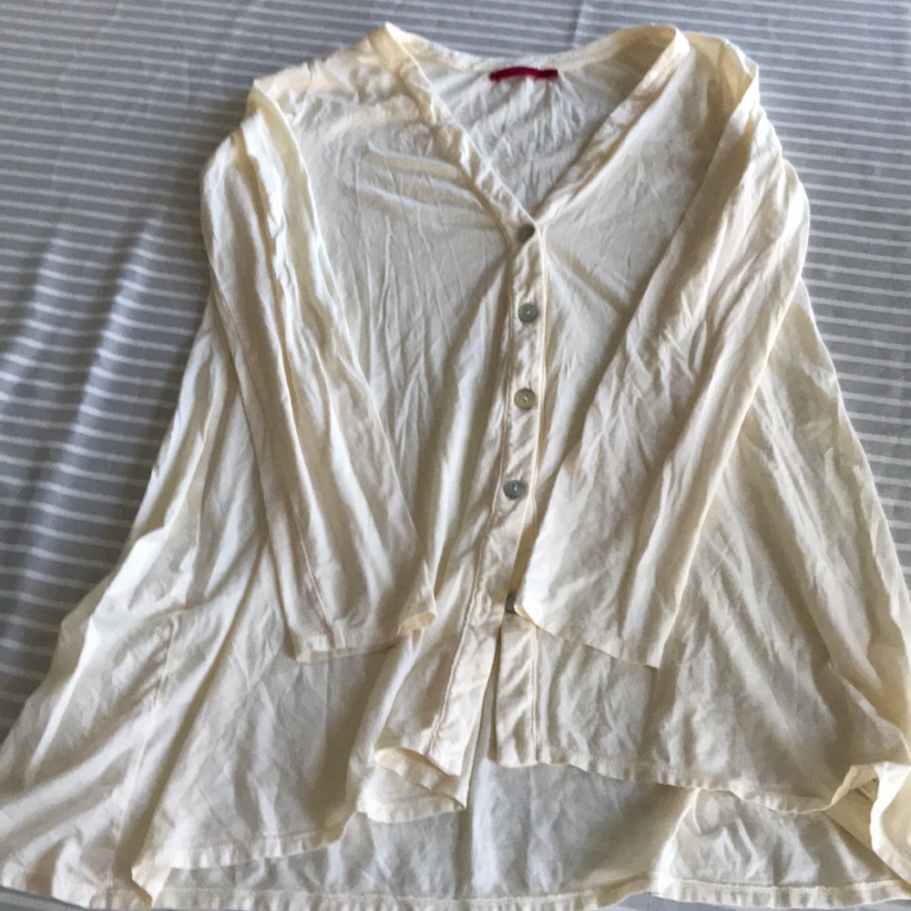 Cream cardigan top